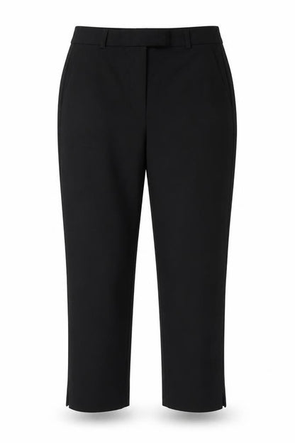 Marks and Spencer Women Black Size 14 Short Tapered Trousers