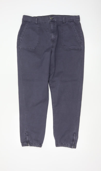 Marks and Spencer Womens Grey Jogger Trousers Size 16 Regular