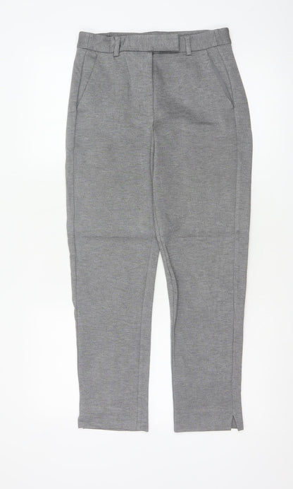 Marks and Spencer Womens Grey Size 8 Slim Fit Ankle Trousers