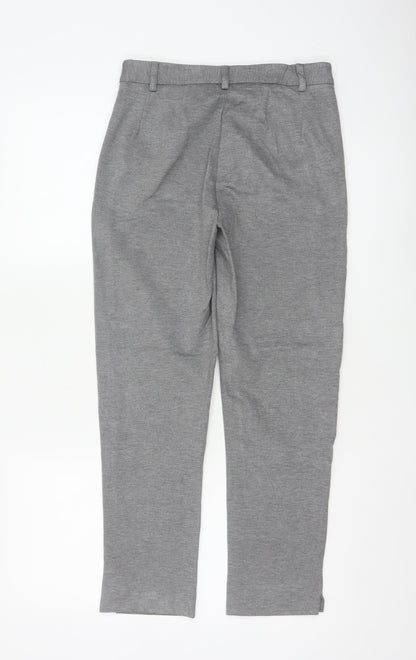 Marks and Spencer Womens Grey Size 8 Slim Fit Ankle Trousers