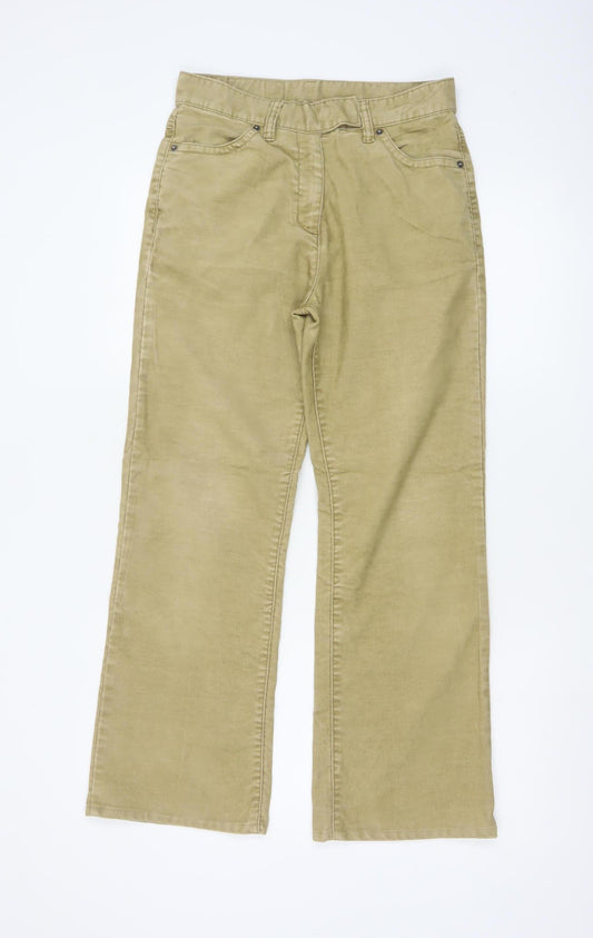 Rohan Womens Beige Corduroy Wide-Leg Casual Trousers Size 8