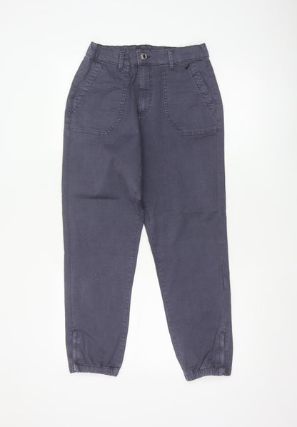 Marks and Spencer Women's Grey Cotton Blend Jogger Trousers Size 10