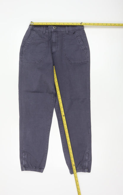 Marks and Spencer Women's Grey Cotton Blend Jogger Trousers Size 10