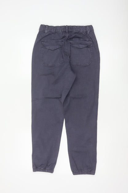Marks and Spencer Women's Grey Cotton Blend Jogger Trousers Size 10