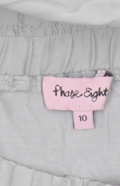 Phase Eight Women’s Grey Silk A-Line Long Skirt Size 10