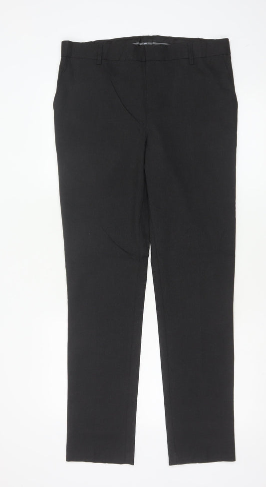Marks and Spencer Boys Black Dress Pants 15-16 Years 32in Waist 33in Leg