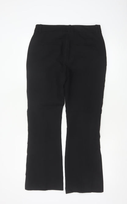 Marks and Spencer Women Black Size 10 Long Flared Trousers