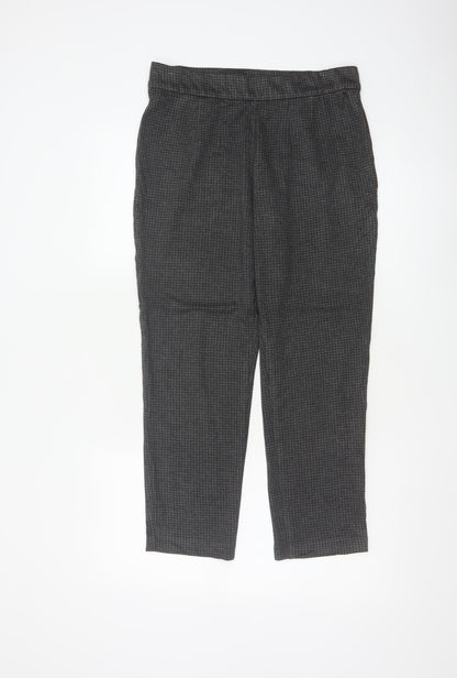 Marks and Spencer Women Charcoal Mix Size 14 Regular Trousers