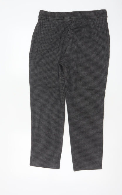 Marks and Spencer Women Charcoal Mix Size 14 Regular Trousers