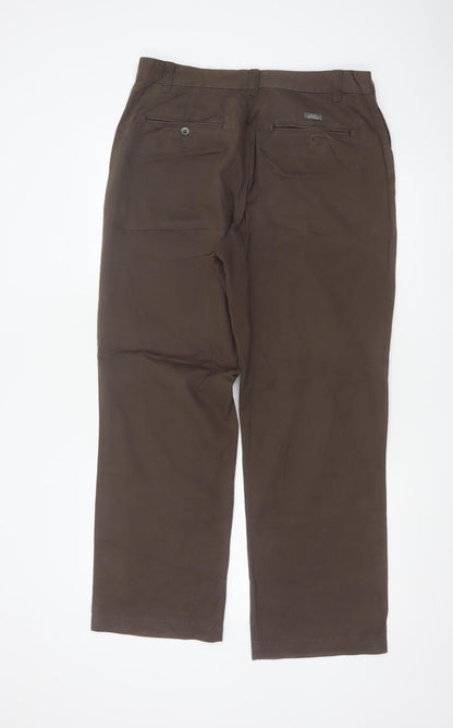 Marks and Spencer Blue Harbour Men's Brown 34x29 Chino Trousers
