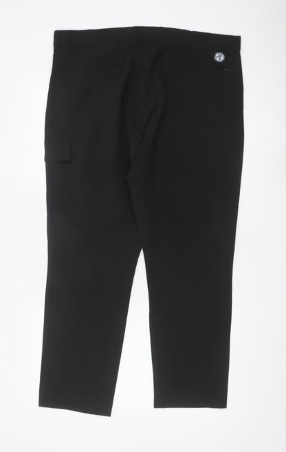 EASY Men's Black 36S Tapered Fit Cargo Trousers