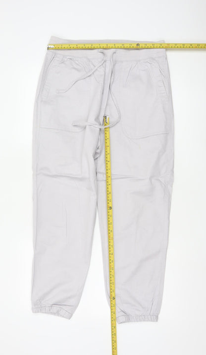 GAP Women’s Grey Cotton Jogger Trousers M Relaxed Fit