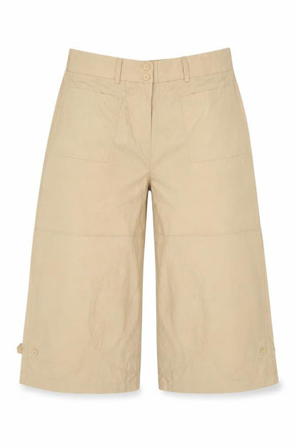 DKNY Womens Beige Capri Trousers M Lightweight Cotton Blend