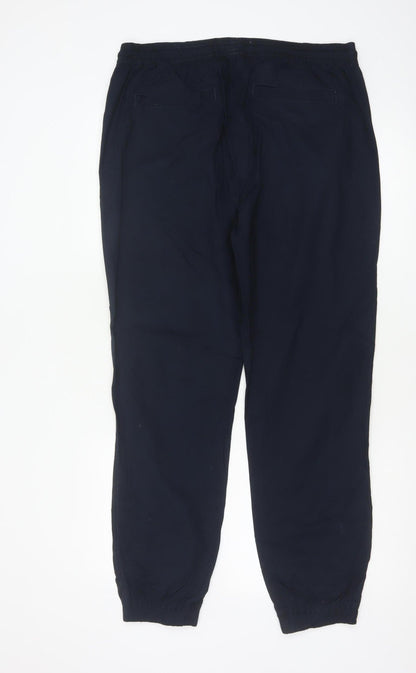 Marks and Spencer Men's Blue Cotton Jogger Trousers M
