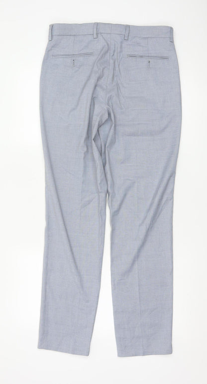 Marks and Spencer Mens Grey Slim Fit Chino Trousers 30W 31L