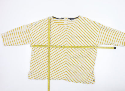 Joules Women’s Yellow Striped Cotton Tunic Blouse UK 20