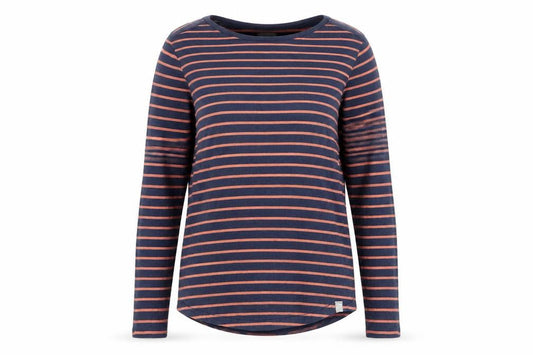 Fat Face Women Blue Striped Long Sleeve Jersey T-Shirt UK 12