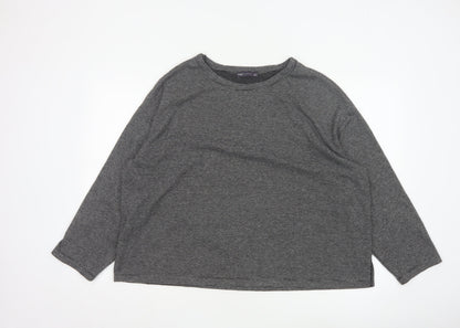 Marks and Spencer Women’s Black Striped Long Sleeve Jersey Top Size 22