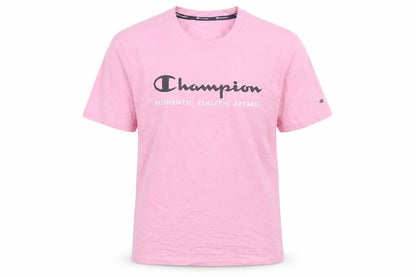 Champion Men's Pink Graphic Logo T-Shirt Size L Regular Fit
