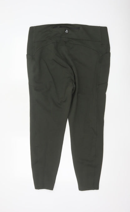 Next Women Green Jersey Leggings Size 20 Regular Stretch Trousers
