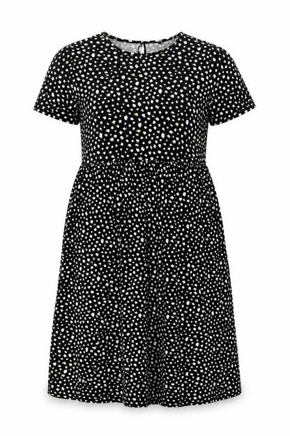 Wednesday's Girl Women's Black Floral A-Line Midi Dress Size S