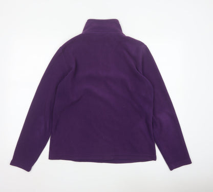 Freedom Trail Womens Purple 1/4 Zip Fleece Sweatshirt Size 12
