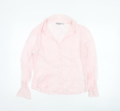 Marks & Spencer Per Una Women Pink Button-Up Blouse Size 12