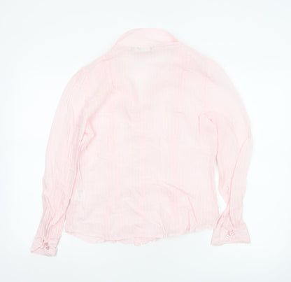 Marks & Spencer Per Una Women Pink Button-Up Blouse Size 12
