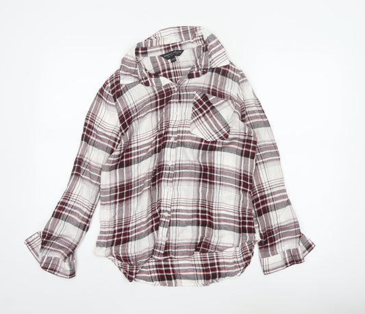 Dorothy Perkins Womens UK 12 Plaid Long Sleeve Button-Up Shirt