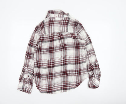 Dorothy Perkins Womens UK 12 Plaid Long Sleeve Button-Up Shirt