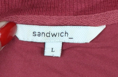 Sandwich Women’s Red Lace Shift Dress L 3/4 Sleeve Knee Length