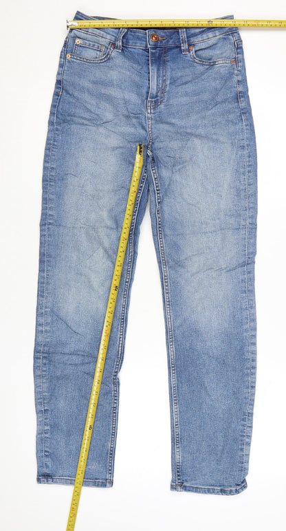 Marks and Spencer Womens Blue Straight Leg Jeans Size 10 Regular