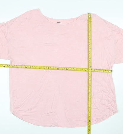 DKNY Women’s Pink Relaxed Fit Jersey T-Shirt XL