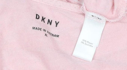 DKNY Women’s Pink Relaxed Fit Jersey T-Shirt XL