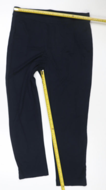 Marks and Spencer Womens Black Size 14 Jersey Leggings Short Length