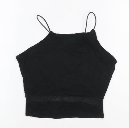 Missguided Women's Black Halter Camisole Crop Top Size 6