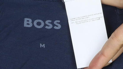 HUGO BOSS Men's Navy Blue Cotton Crew Neck Short Sleeve T-Shirt M