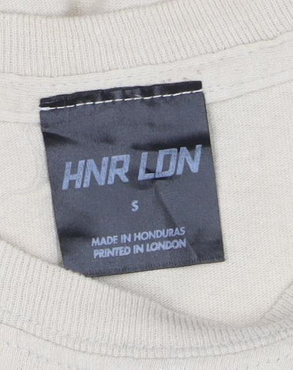 HNR LDN Men Beige Wild West Rodeo Graphic Cotton T-Shirt Size S
