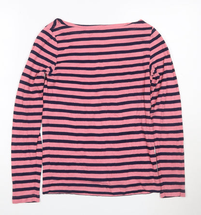 GAP Women’s Pink Striped Long Sleeve Petite Cotton T-Shirt S
