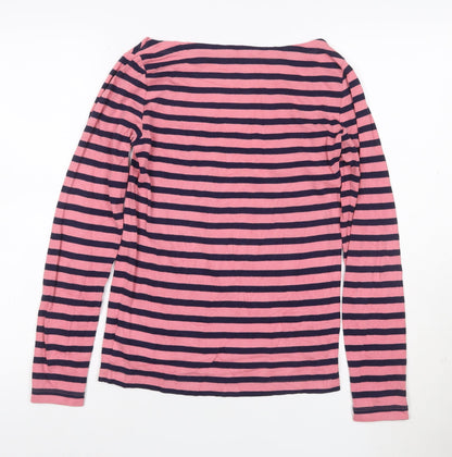 GAP Women’s Pink Striped Long Sleeve Petite Cotton T-Shirt S