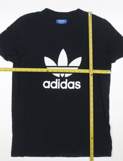 Adidas Mens Black Crew Neck Short Sleeve Cotton T-Shirt M