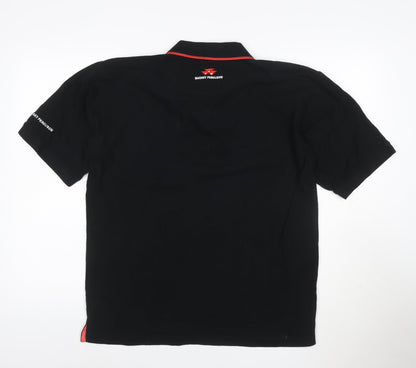 Massey Ferguson Men's Black XL Cotton Polo Shirt