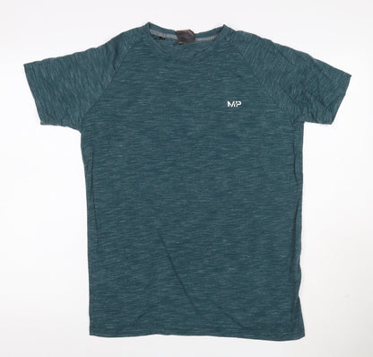 MyProtein Men's Blue Green Short Sleeve Athletic T-Shirt Size M