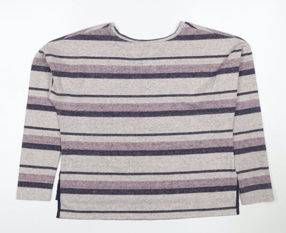 Boux Avenue Womens Multicoloured Striped Long Sleeve Jersey Top UK 12