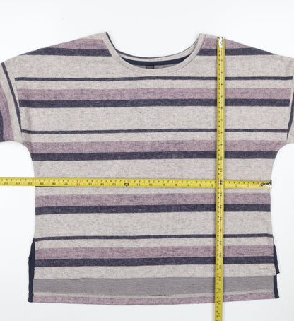 Boux Avenue Womens Multicoloured Striped Long Sleeve Jersey Top UK 12