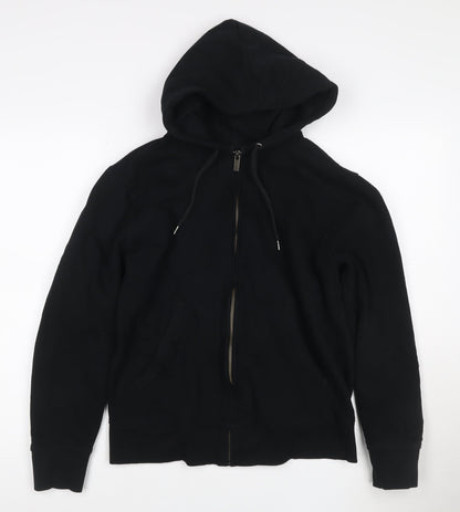 Marks and Spencer Men's Black Full Zip Hoodie Size S