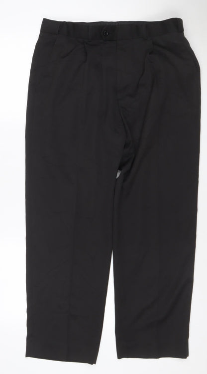 Debenhams Men's Black 34 Short Polyester Dress Pants Trousers