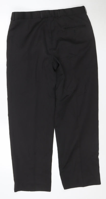 Debenhams Men's Black 34 Short Polyester Dress Pants Trousers