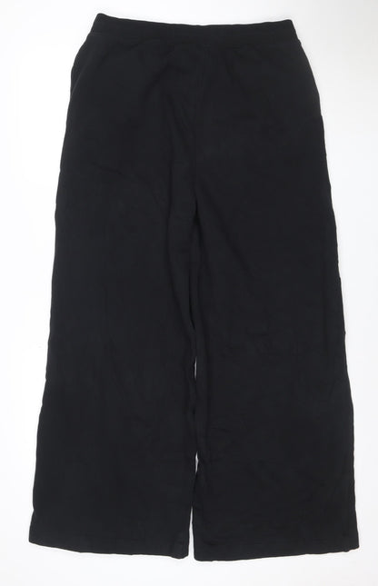 Marks and Spencer Women Black Size 16 Long Wide-Leg Walking Trousers