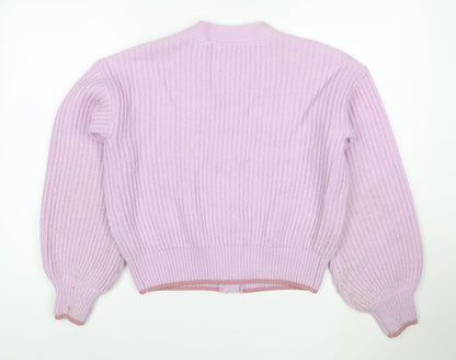 Scotch & Soda Women’s Lilac V-Neck Chunky Knit Cardigan Size S